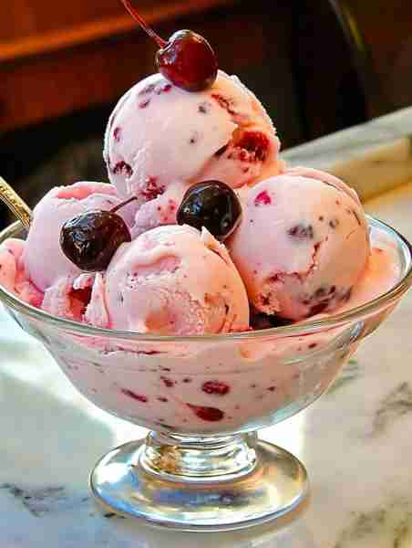 🍒 Homemade Cherry Ice Cream – bursting with real cherry flavor & dreamy creaminess! 🍦✨ 📋 Ingredi...