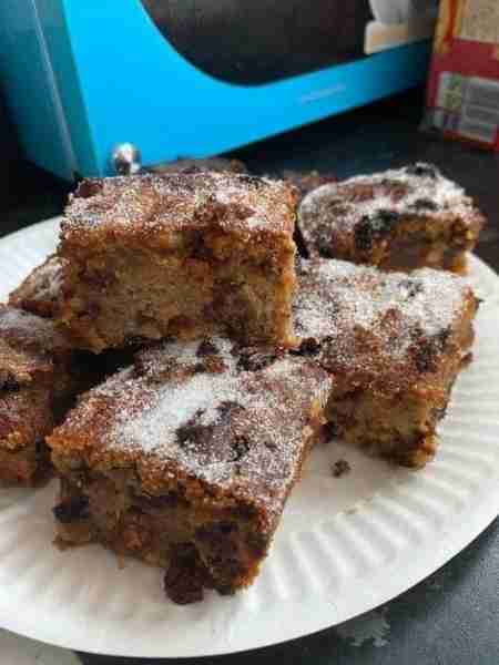 Bread pudding - air fryer Tear up 400g bread (half a loaf) into a large bowl Add 600ml milk and leav...