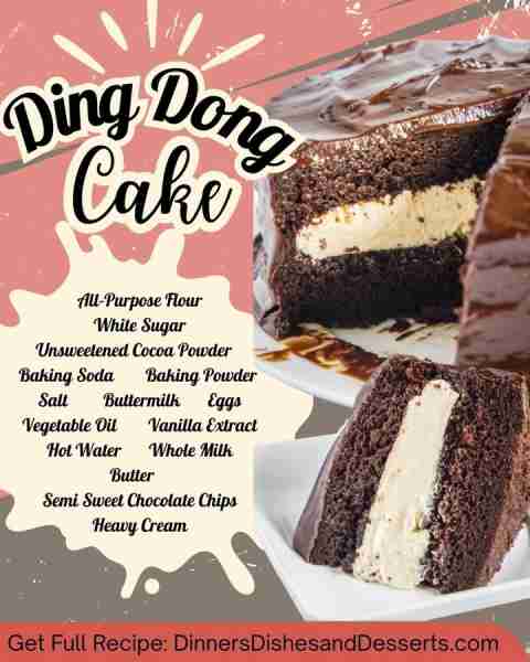 Who needs the snack aisle when you’ve got this throwback? 🎂✨ Ding Dong Cake (aka Ho Ho Cake) is th...