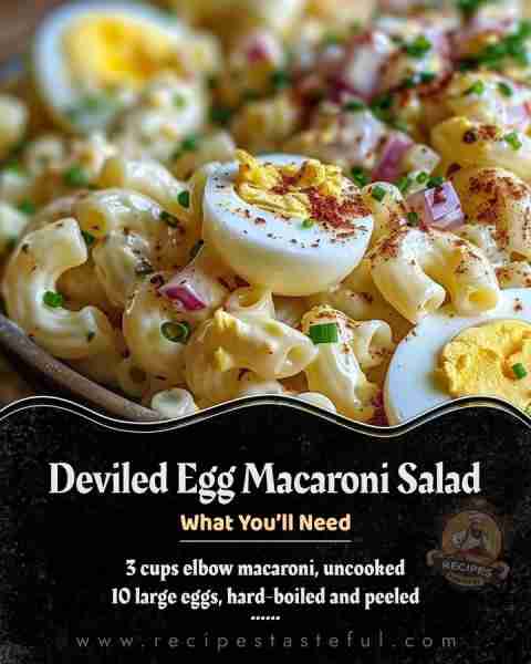 Deviled Egg Macaroni Salad Combine the classic flavors of deviled eggs with creamy macaroni salad fo...