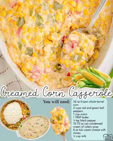 You're going to want to try this delicious CREAMED CORN CASSEROLE for your next side dish! ~Ingredie...