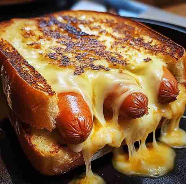 Air Fryer Grilled Cheese Hot Dogs 🌭🧀🔥 Crispy, cheesy, and totally satisfying—these grilled cheese...