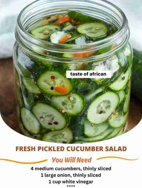This Fresh Pickled Cucumber Salad stays in the refrigerator for up to two months, but never lasts th...