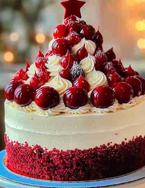 😋💕RED VELVET TREE CAKE💕😋 Ingredients: For the Cake: 2 1/2 cups all-purpose flour 1 1/2 cups gran...