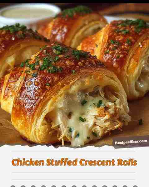Chicken Stuffed Crescent Rolls 🥐🍗 Delicious and easy-to-make snack that's perfect for any occasio...
