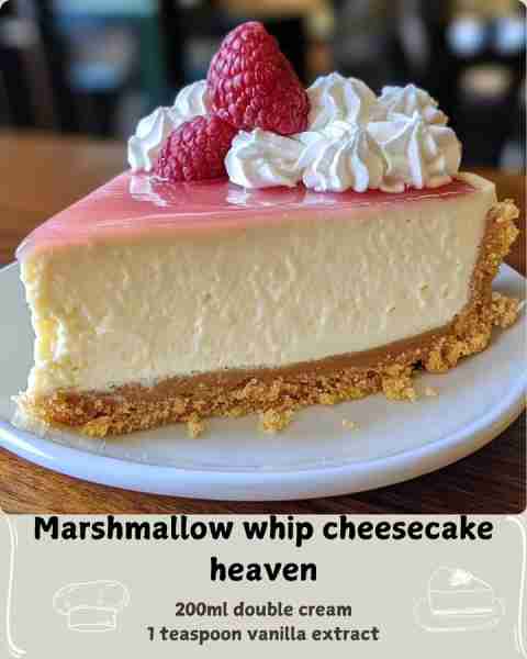 marshmallow whip cheesecake heaven Ingredients: For the Base: 200g digestive biscuits (finely crushe...