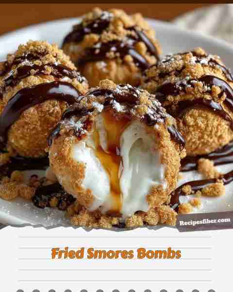 Fried Smores Bombs 🍫🔥 Delicious treats that combine classic s'mores flavors in a crispy, fried de...