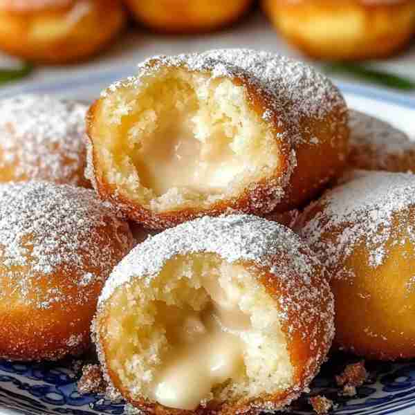 🍩 Bomboloni – Fluffy Italian Donuts with Sweet Filling! 🇮🇹 Golden, pillowy, and filled with dreamy...