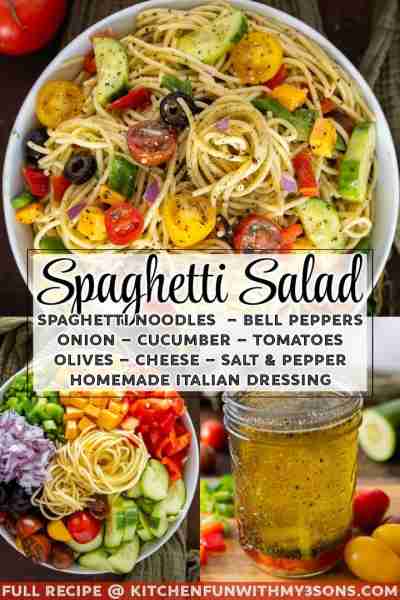 SPAGHETTI SALAD - a must make for Summer! Everyone always raves over this at gatherings and it's so...
