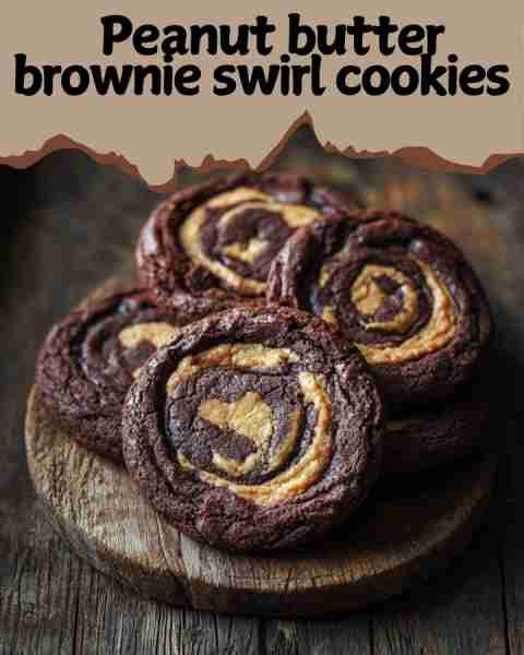 🍫🥜 Peanut Butter Brownie Swirl Cookies✅ Say hello to your new favorite cookie combo! These Peanut...