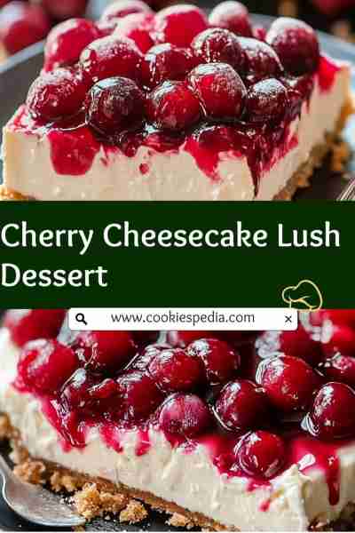 Cherry Cheesecake Lush Dessert 🍒🍰 Indulge in the layers of this Cherry Cheesecake Lush Dessert, a...