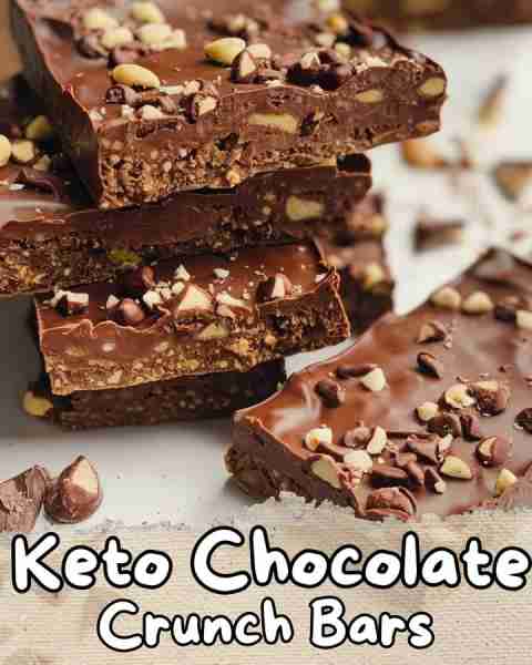 ⬇️ Keto Chocolate Crunch Bars 😋⬇️ If you're following a keto lifestyle and are in need of a delecta...