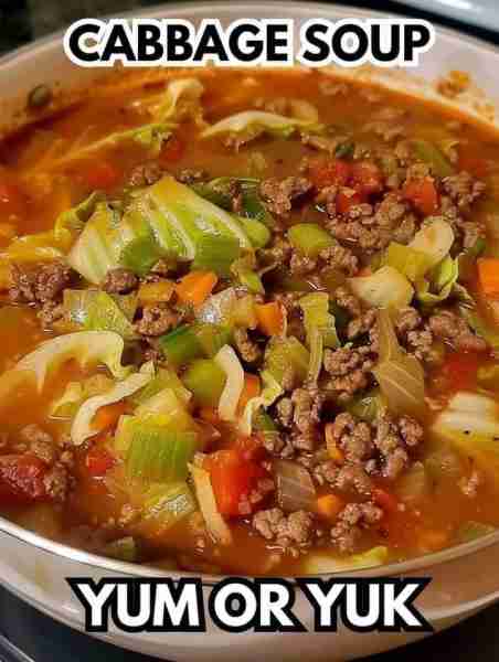 "Warning: Once you taste this rich and flavorful cabbage soup, dinner will never be the same! Health...