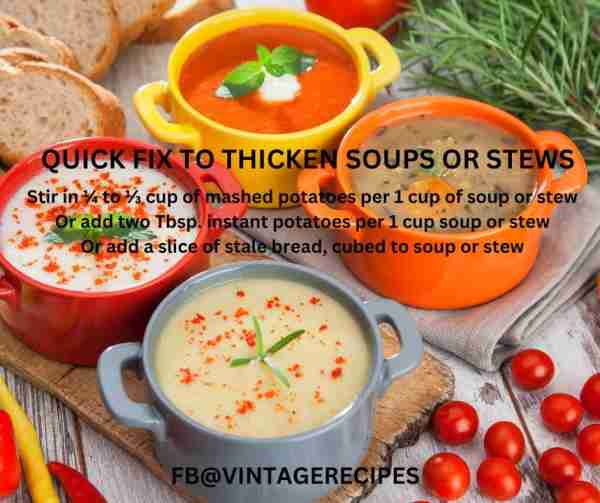#QuickFixes #vintagecookingtips #vintagerecipes