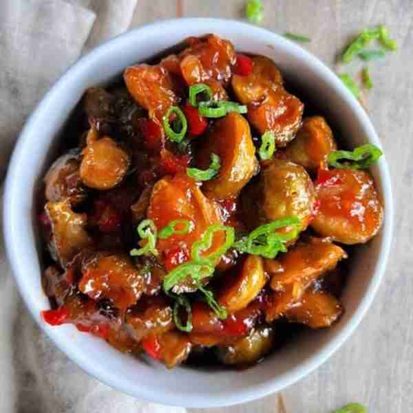 💖 Sweet & Sour Brussels Sprouts! 💖 💖 They're made in the air fryer and tossed in a made-from-scra...