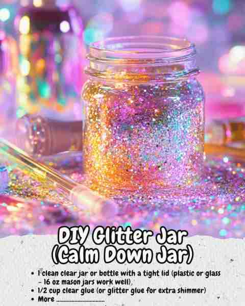 🫙 DIY Glitter Jar (Calm Down Jar) : Soothing, Sparkly, Sensory & the Perfect Craft for Relaxation o...