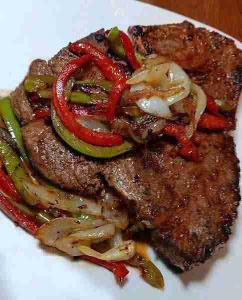 Bell peppers and onions are a classic combination that pairs perfectly with steak! The sweetness of...