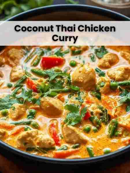 Coconut Thai Chicken Curry Ingredients: For the Curry: 2 tbsp coconut oil or olive oil 1 lb chicken...