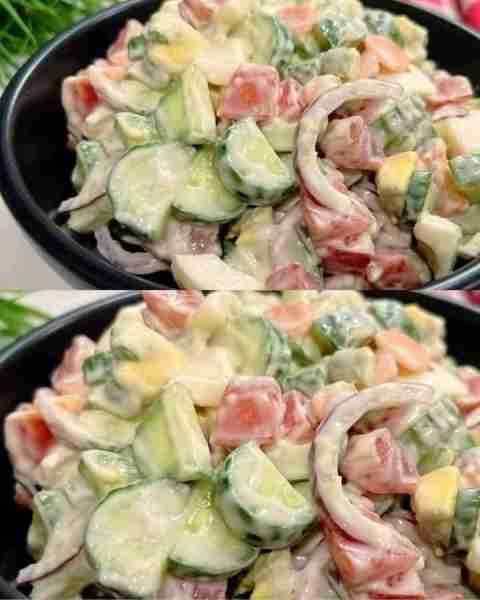 Cucumber Salad Recipe Ingredients: 3 Baby Cucumbers 1 Small Carrot 1 Tomato 1/4 Small Red Onion 1 tb...