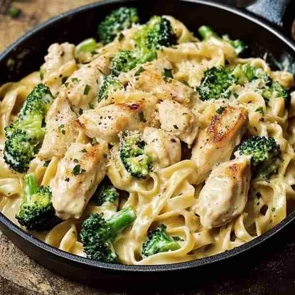 Chicken & Broccoli Alfredo 🍝 A creamy and delicious pasta dish loaded with tender chicken, broccoli...
