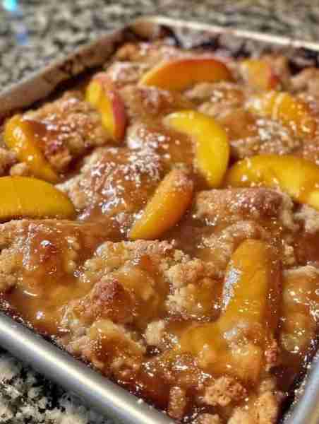 Old Time Oven Peach Cobbler 😋 Don't Lose This Recipe 😍 INGREDIENTS 1 cup of cold water 1 cup melte...