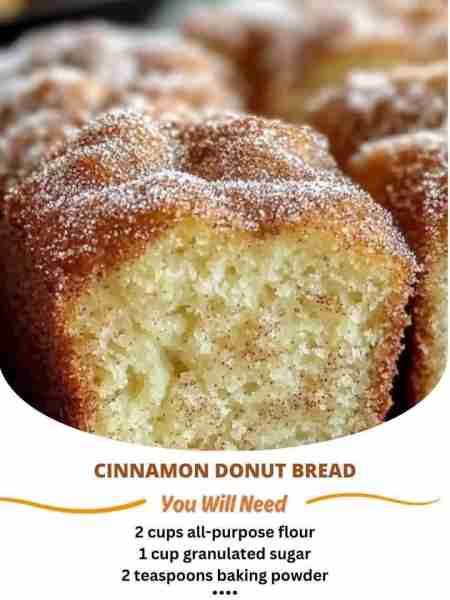 Cinnamon Donut Bread Every slice of this bread brings back memories of sweet mornings and warm cinna...