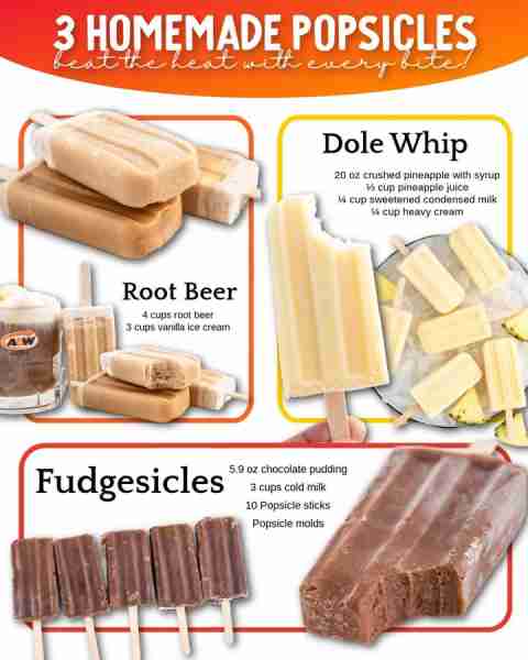 Summer is coming! These three homemade popsicles that beat the heat with every bite ~~ 1. Root Beer...