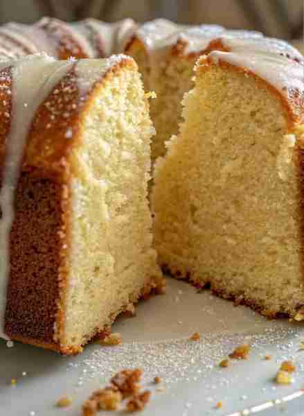 “Slap Yo’ Momma” kind of poundcake — buttery, rich, dense but melt-in-your-mouth, with that crisp go...