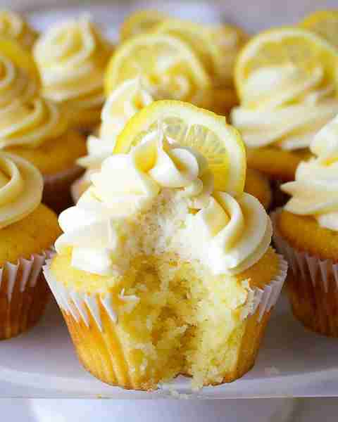 Lemon Cupcakes Recipe Ingredients: For the cupcakes: 1 1/2 cups (190g) all-purpose flour 1 1/2 tsp b...