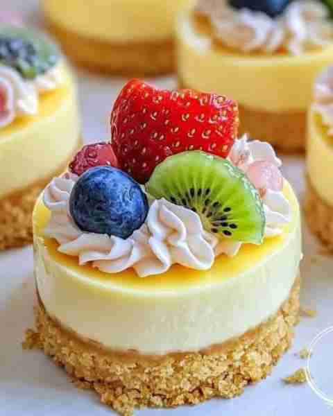 💕😋 Mini Cheesecakes Without Easter💕😋 📝 Ingredients: For the base: 150 g of digestive cookies, c...