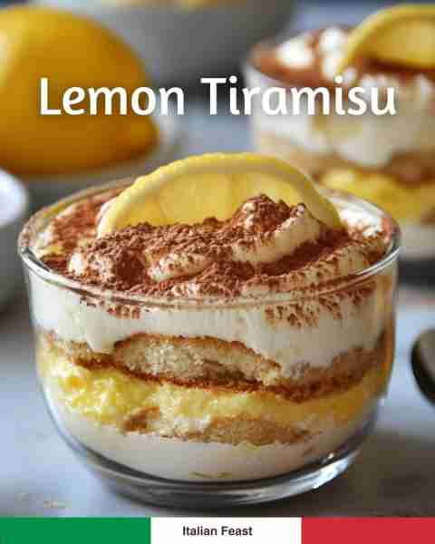 Lemon Tiramisu 🍋 Refreshing twist on the classic dessert with citrusy layers 🇮🇹🍰🍋 recipe in the (...