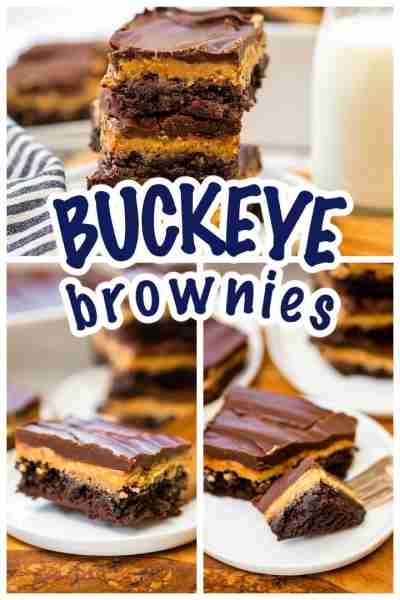 Recipe: https://www.bunsinmyoven.com/buckeye-brownies/ Buckeye Brownies are like my favorite chocola...