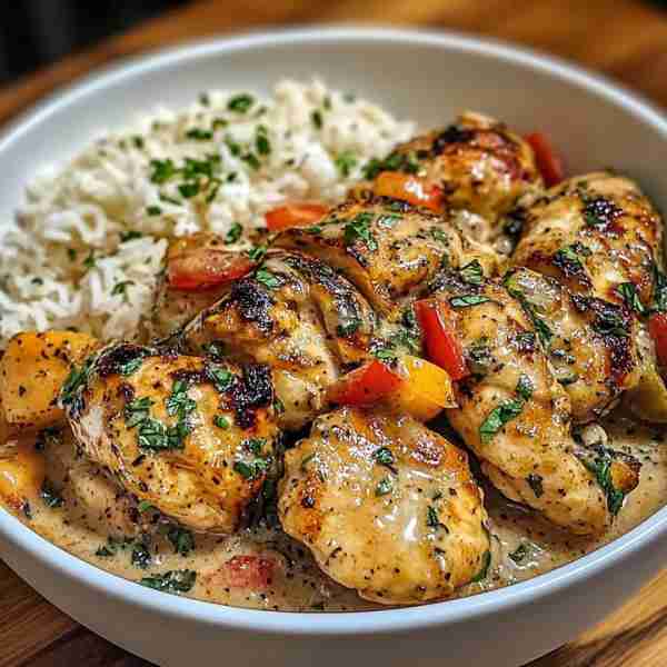 🍗🔥🥥 Caribbean Jerk Chicken with Coconut Rice 🍽️ Servings: 4 ⏱️ Total Time: 45–50 minutes 🌶️ Flavo...