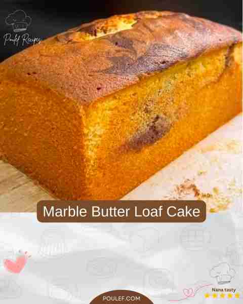 Marble Butter Loaf Cake Ingredients: - 2 cups all-purpose flour - 2 tsp baking powder - 1/2 tsp salt...