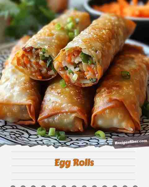 Egg Rolls 🥢 Enjoy these crispy delights with your favorite dipping sauce! 📋 Ingredients - egg r...