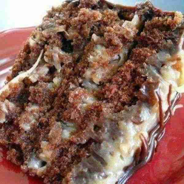 GERMAN CHOCOLATE CAKE Ingredients 1/2 cup boiling water 4 ounces sweet cooking German chocolate 2 cu...