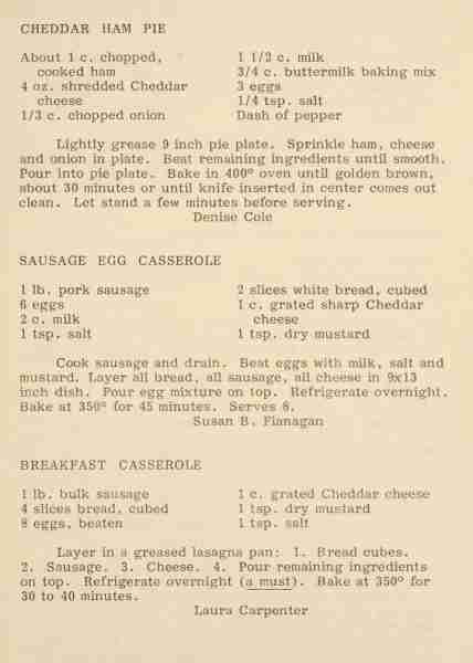 Cheddar Ham Pie….Sausage Egg Casserole…..Breakfast Casserole #sausage #casserole #yummyfood #breakfa...