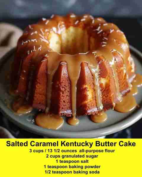 “I made this Salted Caramel Kentucky Butter Cake and y’all… I had to sit down after the first bite....