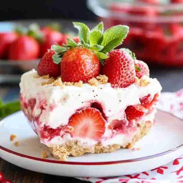 Everyone loved this Strawberry Heaven! It is a very light and refreshing dessert and is so easy to m...