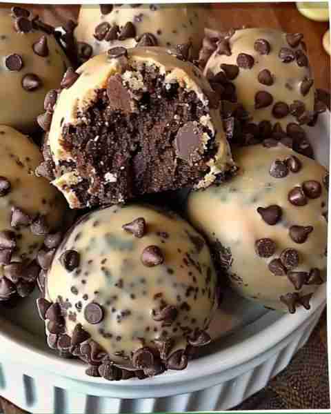 Chocolate Chip Cookie Dough Brownie Bombs Ingredients Butter: ¾ cup, softened Brown Sugar: ¾ cup Whi...