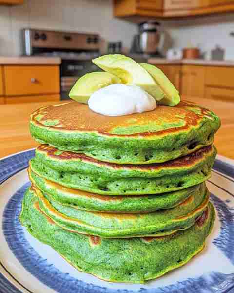 Easy Blender Spinach Pancakes Perfect for Kids & Adults Alike 🥞✨😋 Ingredients: 1 cup (120g) all-p...