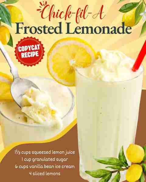 CHICK-FIL-A-LEMONADE! 🍋 1⅓ cups freshly squeezed lemon juice 🍋 1 cup granulated sugar 🍋 1 cup VER...