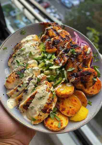 🍄 Creamy Lemon Herb Chicken Alfredo with Truffle Oil is the epitome of refined comfort food. Juicy...