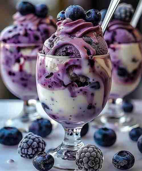 Blueberry Ice Cream 🍦 Cool down with this creamy, dreamy Blueberry Ice Cream! Packed with fresh blu...