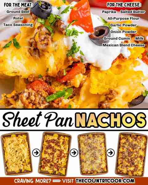 Made with a homemade cheese sauce and layered with your favorite nacho toppings, these Sheet Pan Nac...
