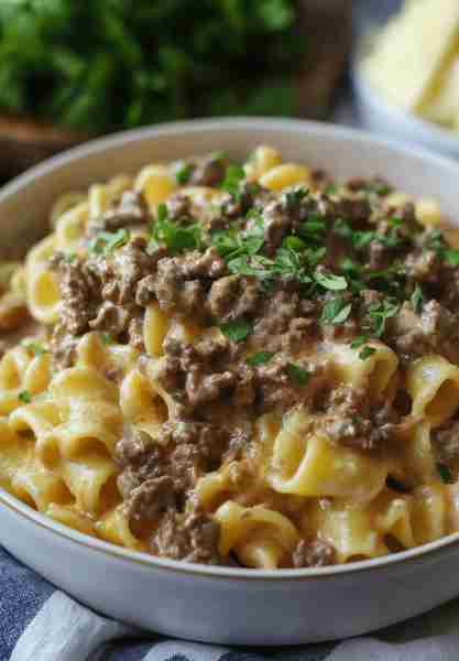 Perfect for making ahead and freezing for busy nights! Ground Beef Stroganoff is quick, easy, and de...
