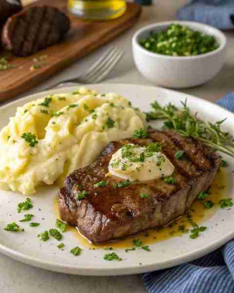 Garlic Butter Steak with Mashed Potatoes Hey friends, if you’re craving a cozy, hearty meal that fee...