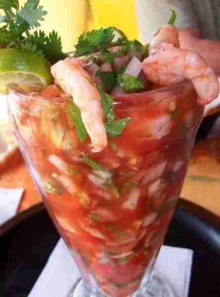 Shrimp Cocktail Ingredients: Cooked shrimp Diced tomatoes Red onion, chopped Jalapeño, finely choppe...