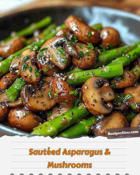 Sautéed Asparagus & Mushrooms 🌱🍄 Deliciously simple side dish for any meal! 📋 Ingredients - 1...