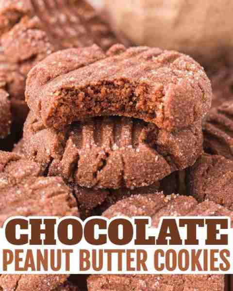 Chocolate Peanut Butter Cookies! Recipe in the Comments
